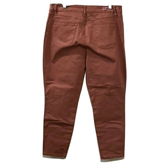 Royalty For Me Tan Womens Ankle High Rise Stretch Pants Size 16 - Picture 2 of 12